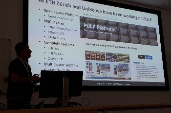 Frank presenting challenges of open-source hardware